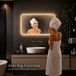 BES LED Miroir de salle de bain Megon Costera 100x60 - Cadre doré