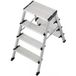 Krause MONTO Treppo 126047 Aluminium escabeau double pliable hauteur de travail (max.): 2.85 m argent 5.50 kg