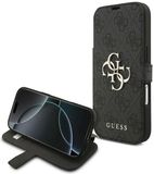 Guess 4G Big Metal Logo Book Wallet Case hoesje voor iPhone 17 Pro - Zwart
