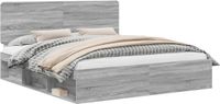 vidaXL Bedframe Grijs Sonoma 200 x 200 cm Massief Grenenhout
