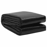 vidaXL Zonnebolcover Extra Heavy 732 x 366 cm 400 μm Vierkant PE Zwart
