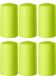 Enlightening Candles Cilinderkaars - 8x - stompkaars - limegroen - D6 x H15 cm - 58 branduren