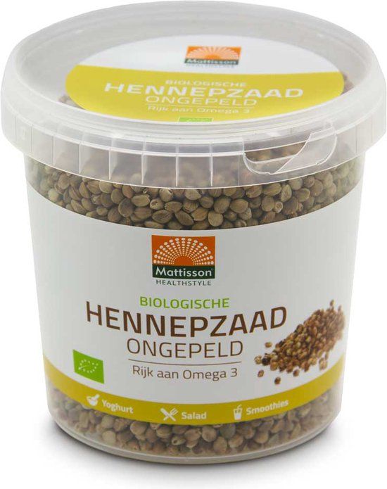 Mattisson Biologisch Hennepzaad Ongepeld - 400g