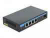DeLOCK 87765 Gigabit Ethernet Switch 4 Ports PoE + 1 SFP Noir