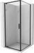 Mexen Exo cabine de douche avec porte battante 95 x 95 cm, transparent, noir