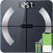 Healthkeep Lichaamsvetweegschaal, Bluetooth Personenweegschaal met App, Slimme Digitale Weegschaal voor Lichaamsvet, BMI, Gewicht, Spiermassa, Water, Eiwitten, Skeletspieren, Botgewicht, BMR, Zwart