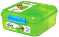 Sistema Lunch - Bento Cube - 1,25 litre - Vert avec clips bleus