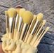 Make up borstels - Geel - 13 stuks kwastenset - Synthetisch haar