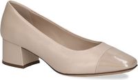 Caprice Dames Pumps 9-22305-42 408 Beige Leer/Synthetisch Blokhak 3-4 cm Maat 38 EU
