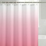 Americanflat Roze ombre douchegordijn van 100% polyester - waterbestendig badgordijn met metalen doorvoertules en 12 douchegordijnringen - gradiënt douchegordijnen voor badkamer