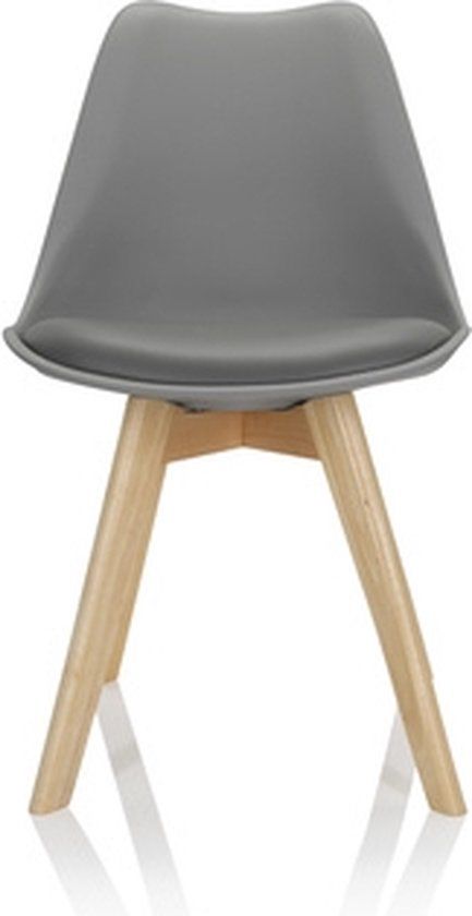 HJH OFFICE SCANDI - Shell Stoel - Grijs - 4 stuks per pakket