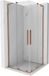 Mexen Velar L Duo douchecabine schuifdeur 90 x 90 cm, transparent, brossé cuivre