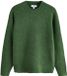 Next - Heren - Comfortabele trui met ronde hals en ruimvallende pasvorm - Groen