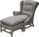 AVH-Collectie Mississippi Wing fauteuil de jardin avec repose-pieds 2 pièces rotin