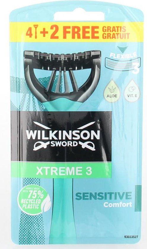 Wilkinson Sword Xtreme 3 Sensitive Scheermesjes - 6 stuks