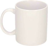 Bellatio Decorations Mok - Wit - Keramiek - 300 ml