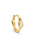 SINGULARU - Losse oorbel Hoepel Hope. Messing met 18Kt goudlaag en synthetische steen. Sieraden voor dames.