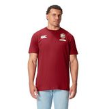 Canterbury Katoenen jersey met Britse en Ierse leeuwen, rode dahlia, XS