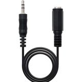 Levitantes Audio verlengkabel 3,5 mm jack zwart audio stekker bus 1,5 meter