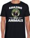 Bellatio Decorations Amazing Wild Animals T-shirt beer - zwart - heren - cadeau shirt beer / beren liefhebber S