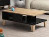 SUMONIA Table basse chêne/noir marbré