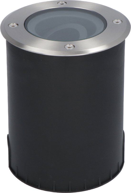 HOFTRONIC Lilly - LED Ground Spot - Round - Tiltable - Stainless Steel - GU10 - IP67 - Dimmable - Outdoor