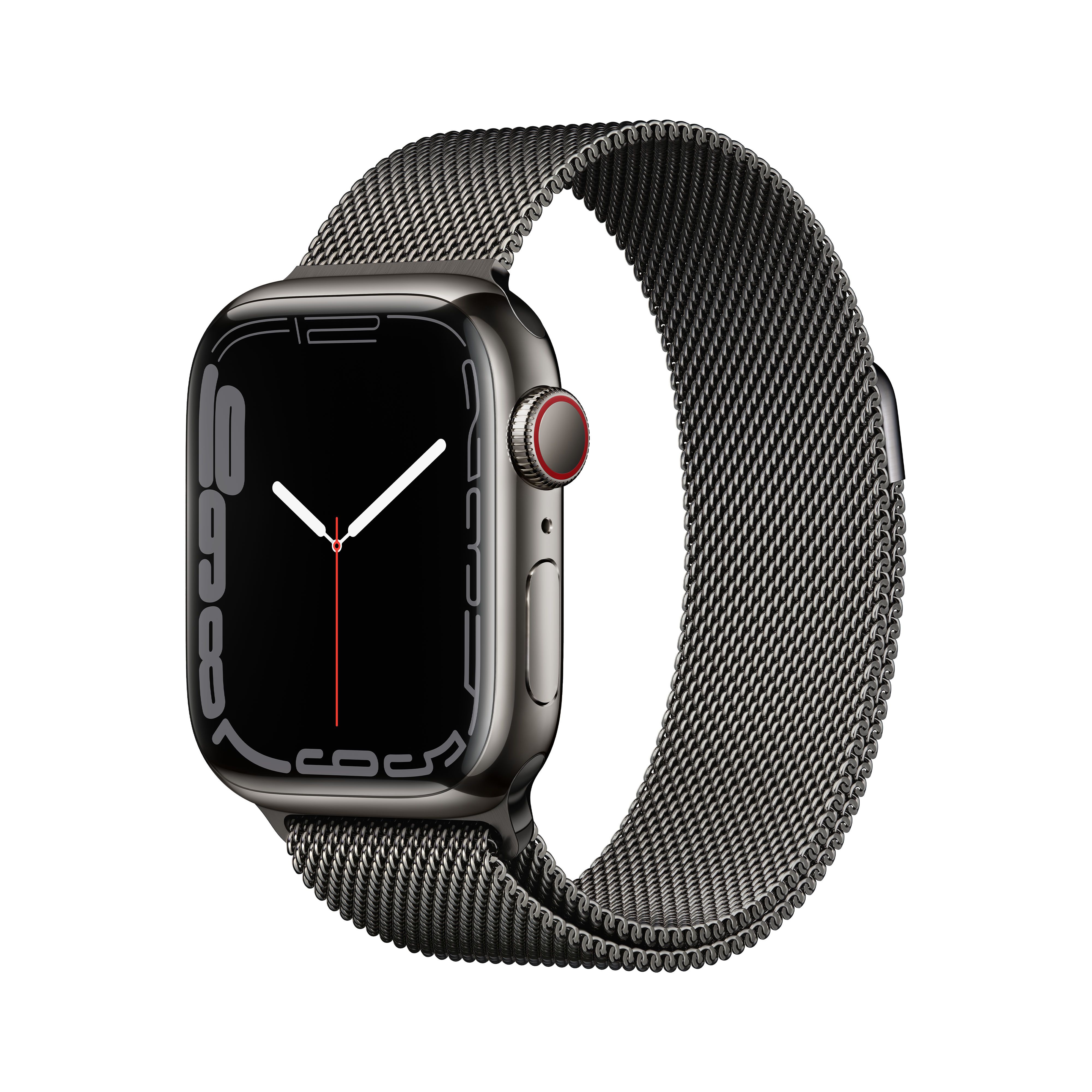 Apple Watch Series 7 45mm Graphite Stainless Steel OLED 4G GPS Smartwatch