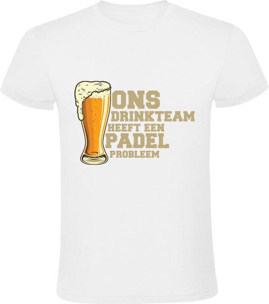 Sol's Padel drinkteam Heren T-shirt - Wit - 2XL