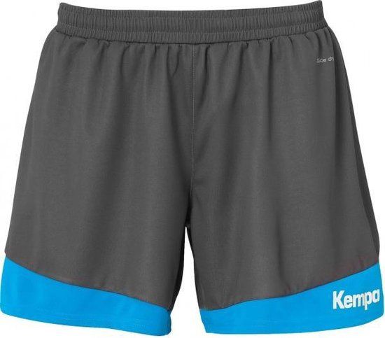 Kempa Emotion 2.0 Short Dames XS - Antraciet/Kempa Blauw