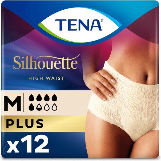 Tena Pants Lady Plus Maat M - Incontinentie Broekje - 12 Stuks - Extra