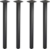 Set van 4 tafelpoten, hoogte 90 cm – Metalen meubelpootjes, zwarte tafelpoten voor eettafel, bureau en werkblad