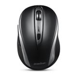 Perixx PERIMICE-721 Muis Kantoor Rechtshandig RF Wireless + Bluetooth + USB Type-A Optisch 1600 DPI Zwart, Zilver