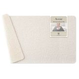 Asvin Wit getextureerd bad, douche, badmat, 61 x 40 cm, ftalaatvrij, antislip comfortabele badmatten met afvoer, PVC Loofah badmatten voor natte ruimtes, sneldrogend