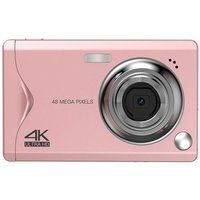 Aiorber Digitale camera, 48 MP, 1080P FHD, 3,0 inch, compactcamera, 16x digitale zoom, draagbaar, roze