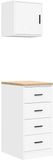 vidaXL Garagekasten 2 stuks spaanplaat wit