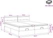 vidaXL Ottoman bed met matras en hoofdeinde, 2 stuks, zwart, stof