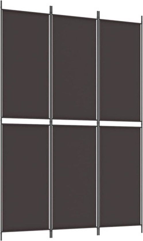 vidaXL Kamerscherm met 3 panelen 150x220 cm stof bruin