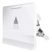 Plastimo pommeau de douche blanc + cache carré blanc + tuyau 3m