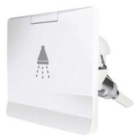 Plastimo pommeau de douche blanc + cache carré blanc + tuyau 3m