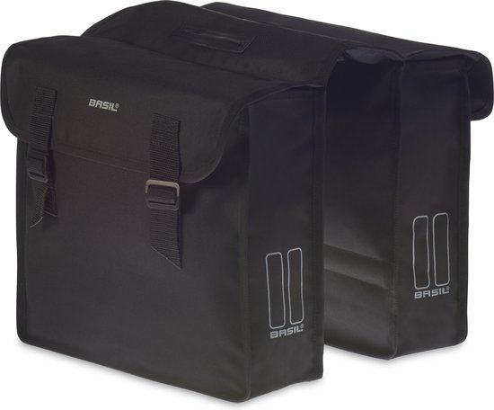 Basil Mara Dubbele Fietstas - Zwart - 26 Liter - Achter - Polyester