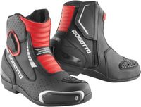 Bogotto Cartagena Geperforeerde Motorlaarzen Zwart/Rood/Wit Maat 45