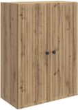 vidaXL Wandkast 66 x 34,5 x 90 cm Bewerkt hout Artisanaal eiken
