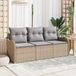 Maison Exclusive Set de trois coussins de banc de jardin, beige, en polyrotin