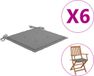 vidaXL Tuinstoelkussens 4 stuks 40x40x3 cm Oxford stof Grijs