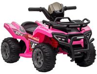 StarTech Elektrische kinderauto - 6-volt elektrische auto - Vooruitrijfunctie - Muziek - 4 wielen - Geschikt voor kinderen van 1,5 tot 3 jaar - Roze