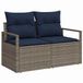 vidaXL Banc de jardin avec coussin 120 x 62 x 69 cm polyrotin Gris