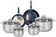 Fackelmann Set van 2 Koekenpannen 20 en 24 cm en 4 kookpotten 14, 16, 20 en 24 cm Elo Prima Brillant
