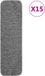 vidaXL Tapis d'escalier 15 pièces antidérapant rectangulaire 75x20 cm gris