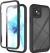 iMoshion 360° Full Protective Case - Black/Transparent for Apple iPhone 12 / 12 Pro