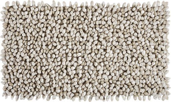Aquanova Rocca Badmat - 60x100 cm - Beige - Rond - Hoogpolig